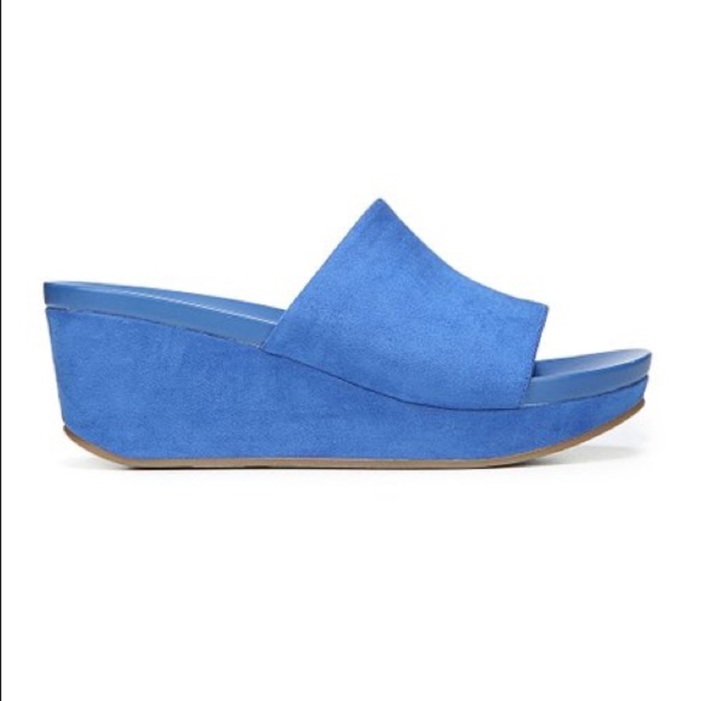 NIB Blues Waves Open Toe Slip On Platform Wedge - Picture 3 of 7